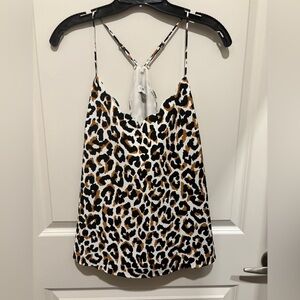 J. Crew Leopard Print Camisole in Black and Tan